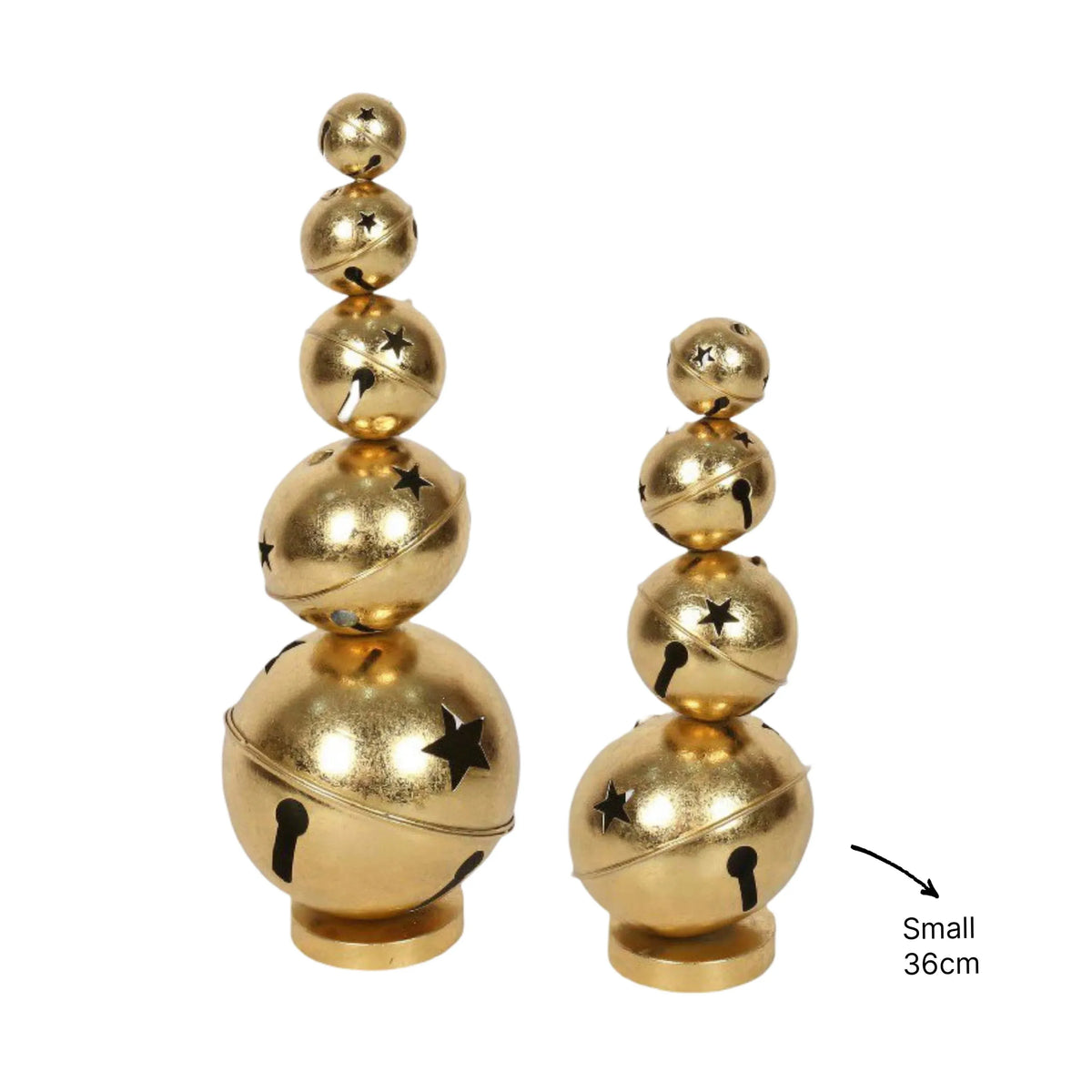 Christmas Stacked Bell Decoration, 14 x 36 cm – Bulk Buy x4