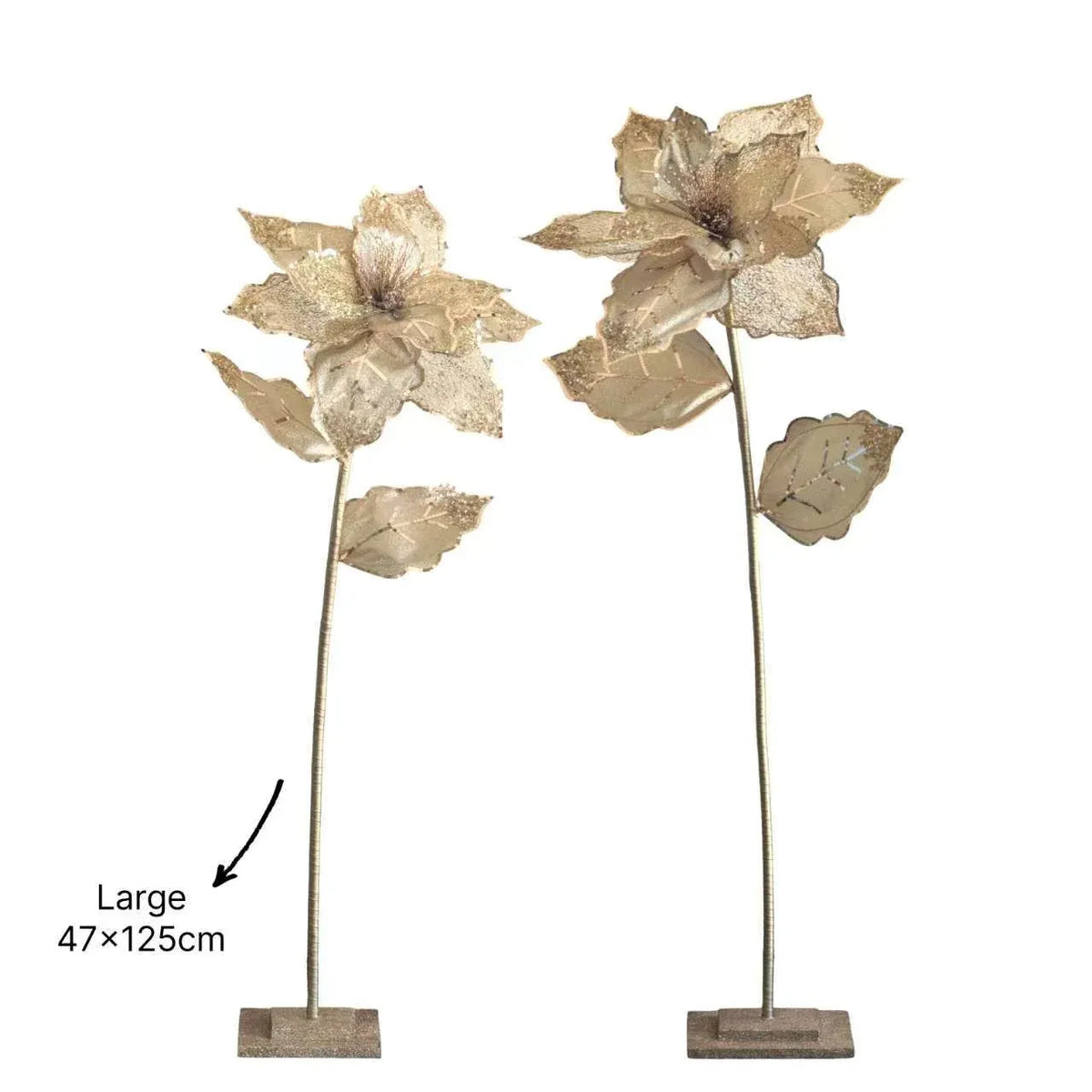 Christmas Champagne Luxe Poinsettia Large, 47 x 47 x 125 cm – Bulk Buy x4
