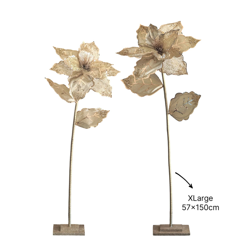 Christmas Champagne Luxe Poinsettia XL, 57 x 57 x 150 cm – Bulk Buy x2