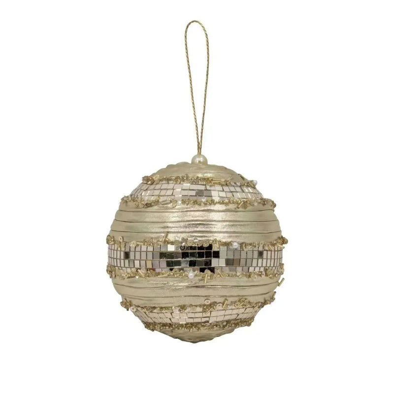 Christmas Champagne Luxe Hanging Bauble, 12 cm – Bulk Buy x12