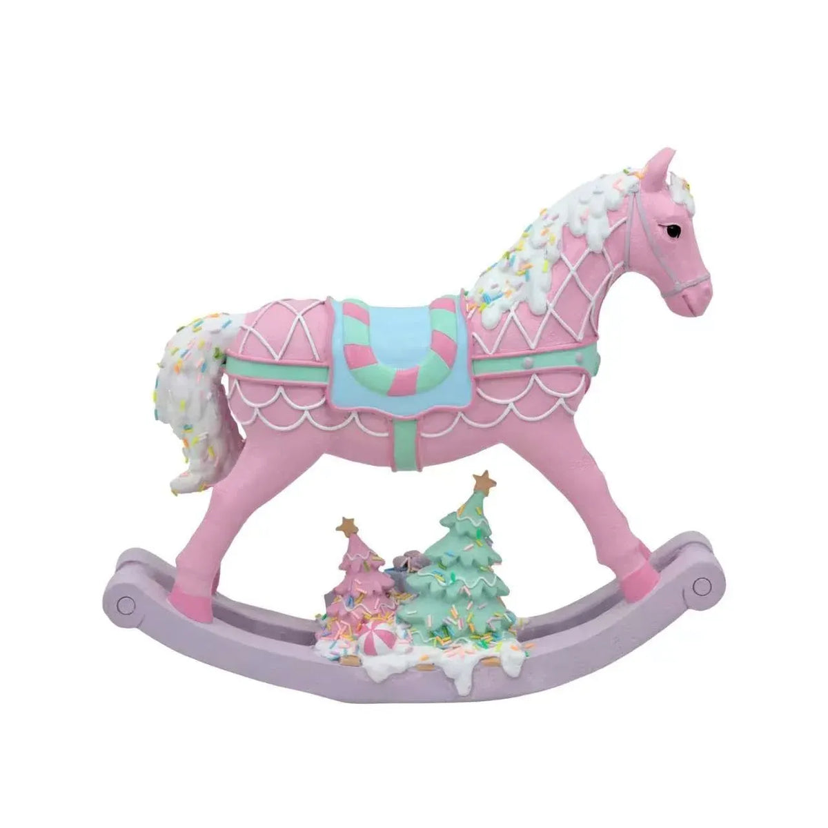 Christmas Polyresin Pastel Rocking Horse, 40.5 x 10 x 37 cm – Bulk Buy x2
