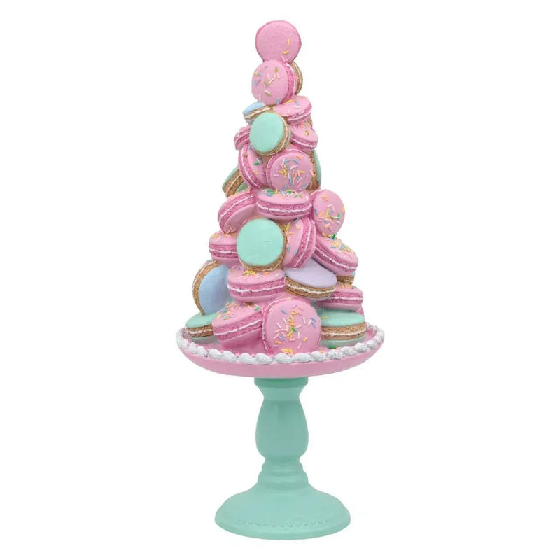 Christmas Polyresin Pastel Macaron Cake, 23 x 23 x 57 cm