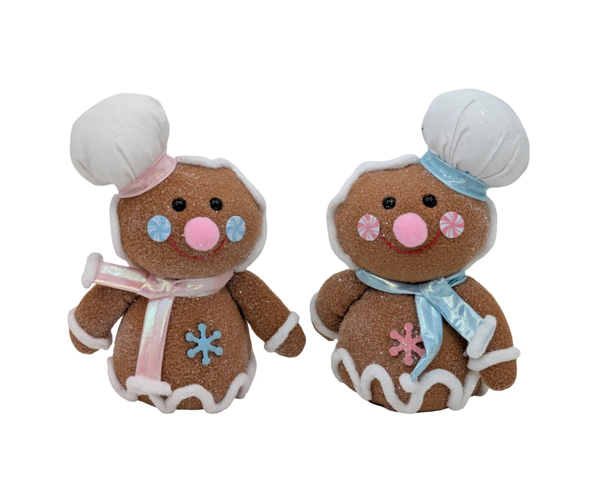 Christmas Pastel Gingerbread Man, 15 x 9 x 22 cm – 2 Assorted Designs, Bulk Buy x16