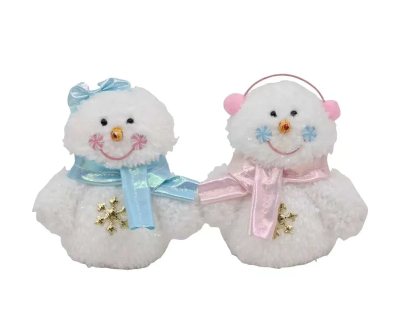 Christmas Pastel Snowman, 9 x 5 x 10 cm – 2 Assorted Designs, Bulk Buy x16