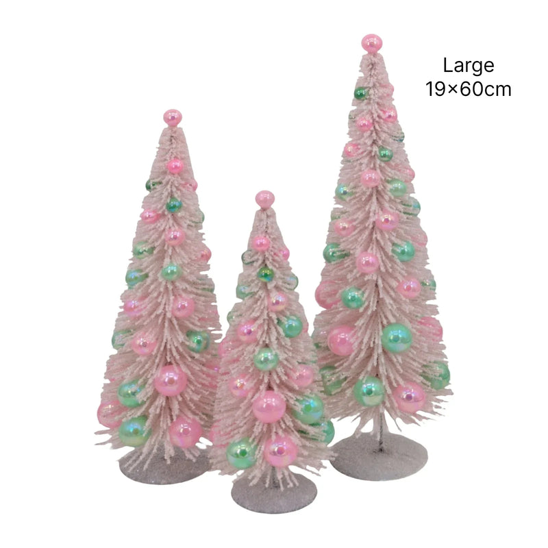 Christmas Pink Iridescent Bauble Tree Large, 19 x 60 cm – Bulk Buy x4