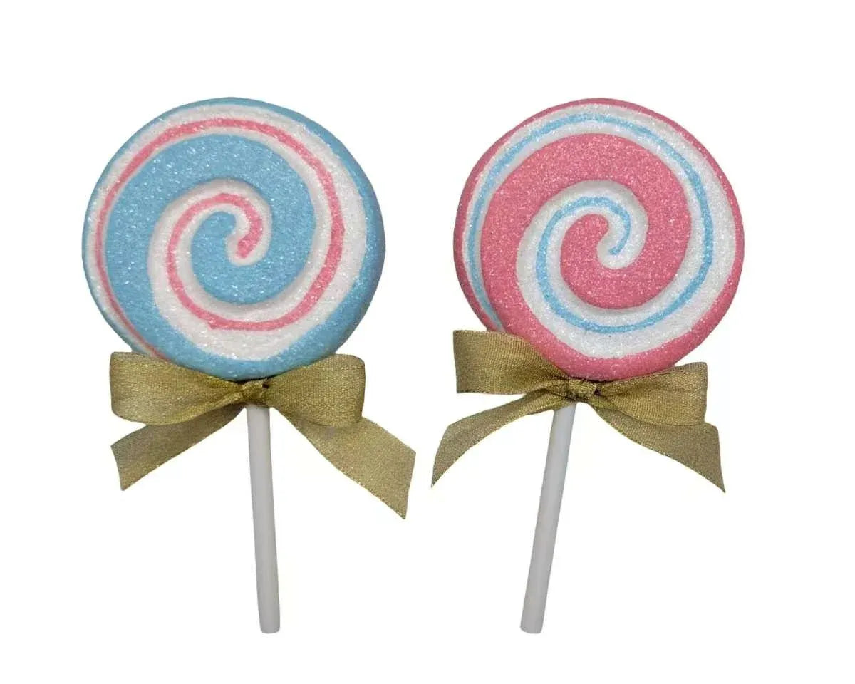 Christmas Pastel Hanging Lollipop, 11 x 2 x 21 cm – 2 Assorted Designs, Bulk Buy x24