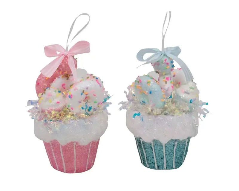 Christmas Candy Cane Cupcake, 10 x 17 cm – 2 Assorted Designs, Bulk Buy x12