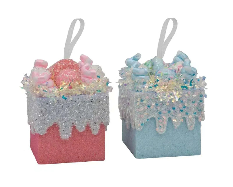 Christmas Candy Cane Gift Box, 11.5 x 14.5 cm – 2 Assorted Designs, Bulk Buy x12