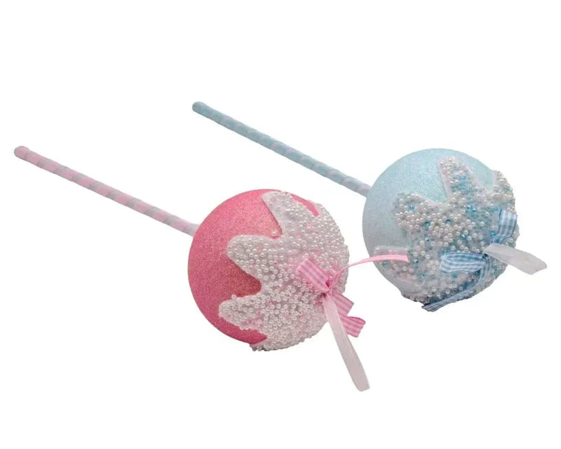 Christmas Candy Cane Lollipop, 10 x 35 cm – 2 Assorted Designs, Bulk Buy x24