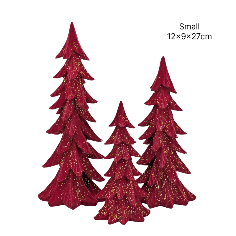 Christmas Polyresin Tree Small, 12 x 9 x 27 cm – Bulk Buy x8