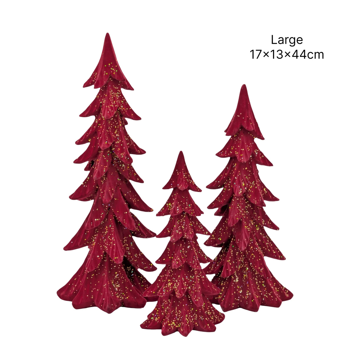 Christmas Polyresin Tree Large, 17 x 13 x 44 cm – Bulk Buy x4