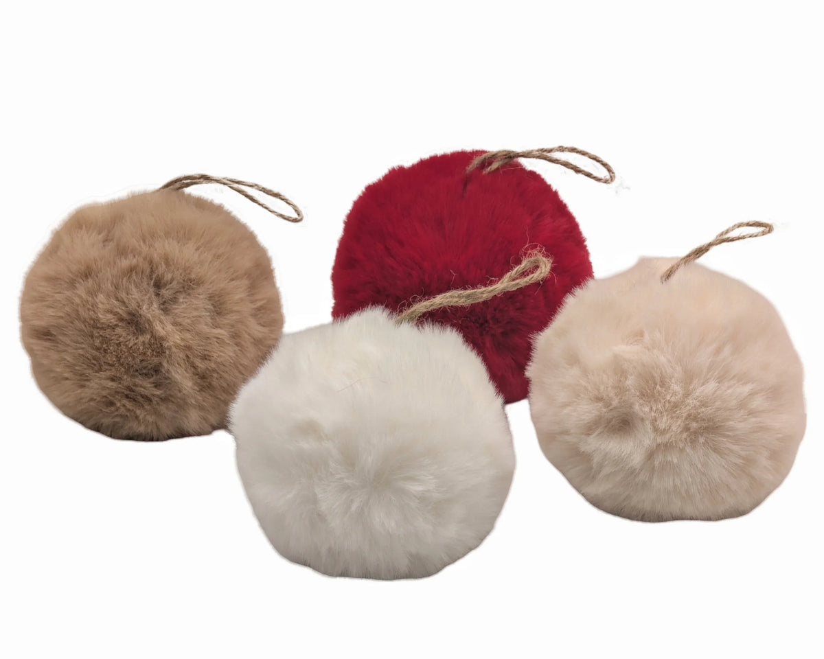 Christmas Fabric Ball Hanger Large, 13 cm – Bulk Buy x24