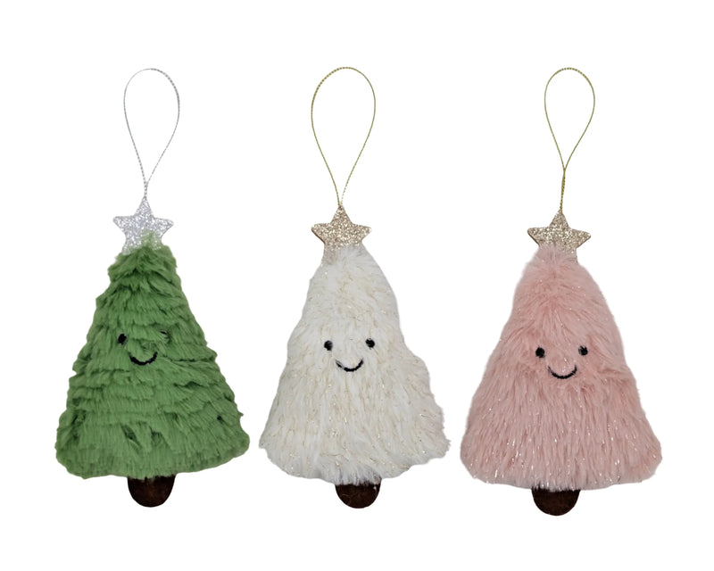 Christmas Hanging Tree, 13 cm – 3 Assorted Designs, Bulk Buy x24