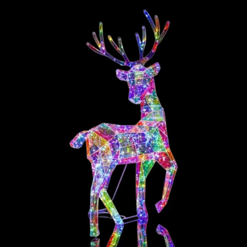 Christmas LED Iridescent Reindeer, 36.5 x 12.6 x 62.7 cm – Bulk Buy x2