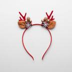 Christmas Antler Headbands, Golden Ball & Snowflake – Set of 5
