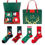 Christmas Cotton Socks Gift Box, Santa & Snowman – 4 Pairs