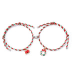 Christmas Magnetic Couple Bracelets with Charms – 3 Pairs