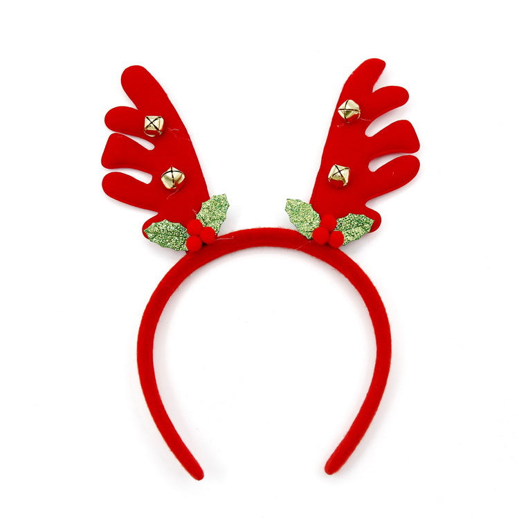 Christmas Headbands, Antler & Bell Set – Pack of 3