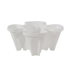 3-Tier Stackable Strawberry Planter with Wheeled Tray – White