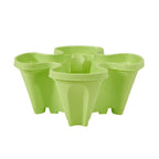 3-Tier Stackable Strawberry Planter with Wheeled Tray – Green