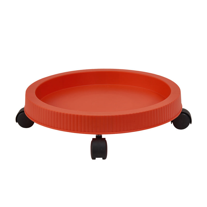 3-Tier Stackable Strawberry Planter with Wheeled Tray – Red
