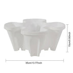 3-Tier Stackable Strawberry Planter with Wheeled Tray – Red