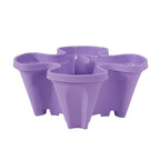 3-Tier Stackable Strawberry Planter with Wheeled Tray – Purple