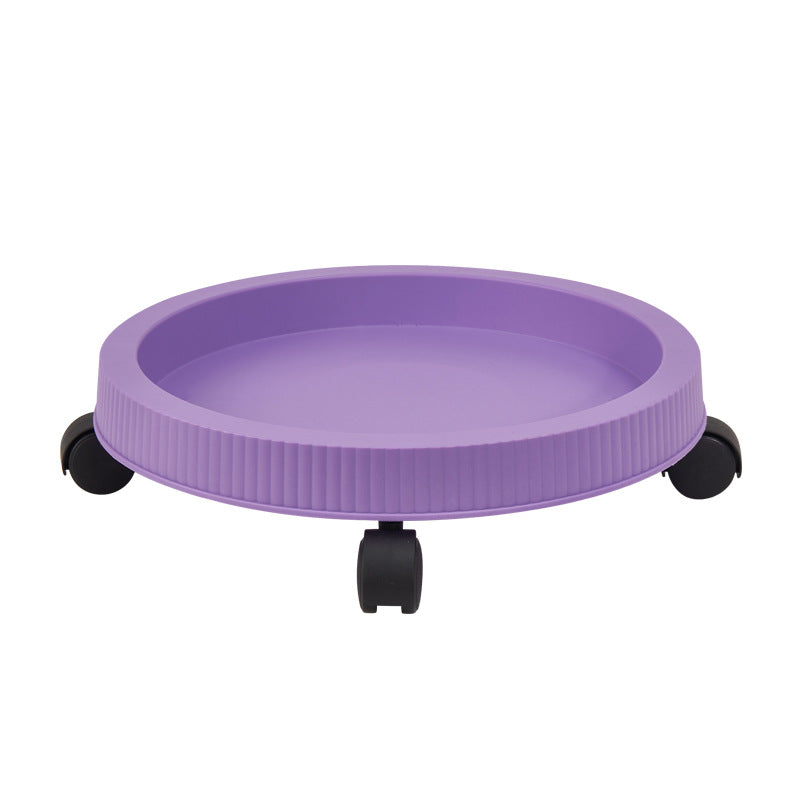 3-Tier Stackable Strawberry Planter with Wheeled Tray – Purple