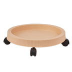 3-Tier Stackable Strawberry Planter with Wheeled Tray – Beige