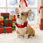 Christmas Knitted Pet Collar, Red Scarf & Hat – Dogs & Cats