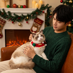 Christmas Knitted Pet Collar, Red Scarf & Hat – Dogs & Cats