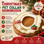 Christmas Knitted Pet Collar, Candy Cane & Pine Cone – Dogs & Cats