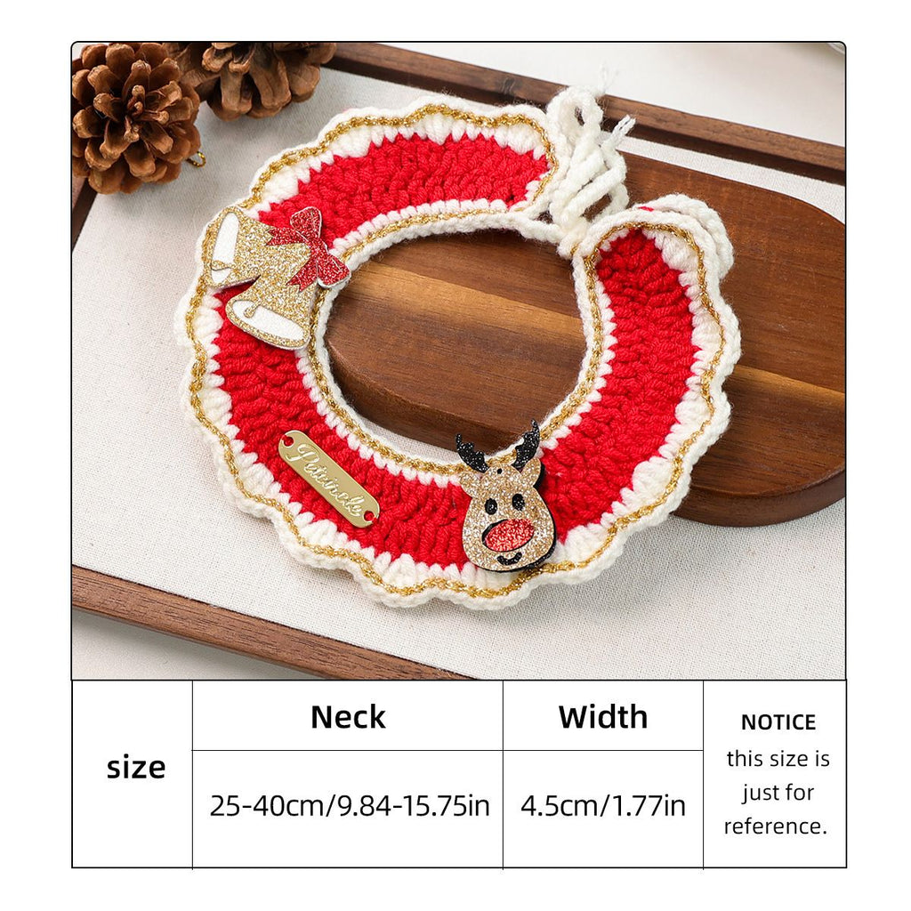 Christmas Knitted Pet Collar, Reindeer Bell – Dogs & Cats