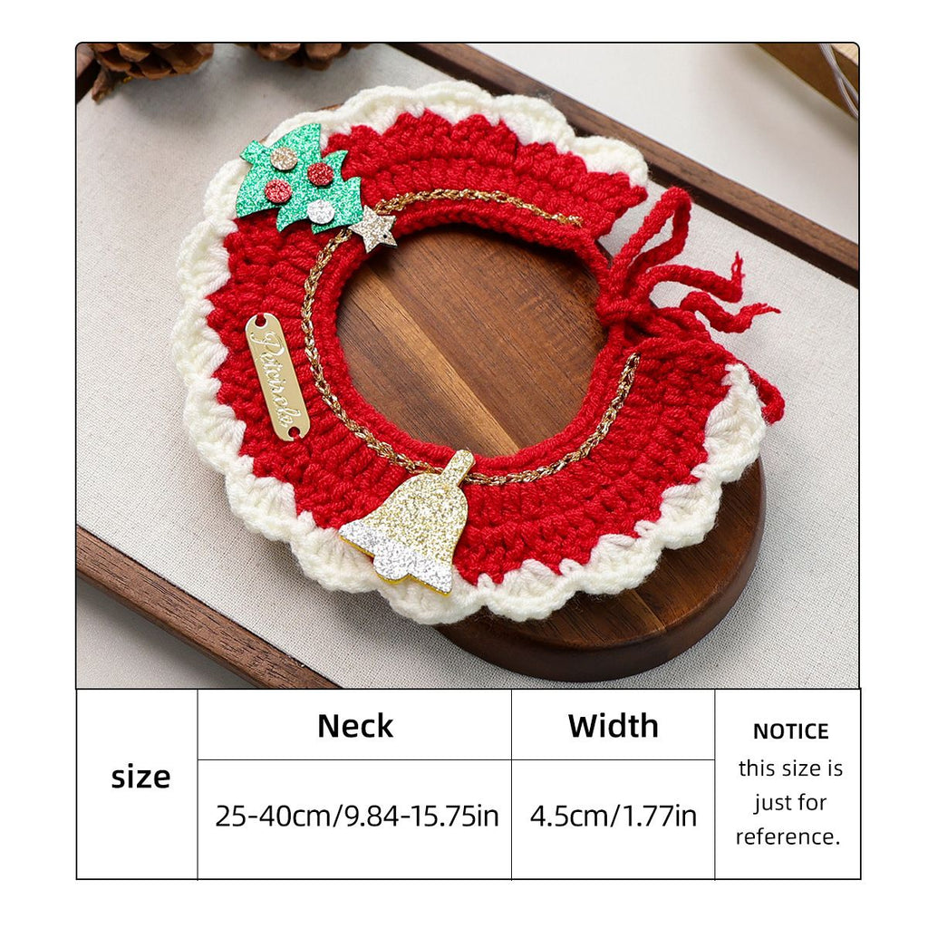Christmas Knitted Pet Collar, Tree & Bell – Dogs & Cats