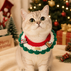 Christmas Knitted Pet Collar, Snowman, Reindeer & Santa – Dogs & Cats