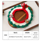 Christmas Knitted Pet Collar, Snowman, Reindeer & Santa – Dogs & Cats