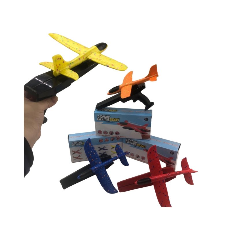 Foam Glider Plane Launcher Toy with Light – Pack of 2