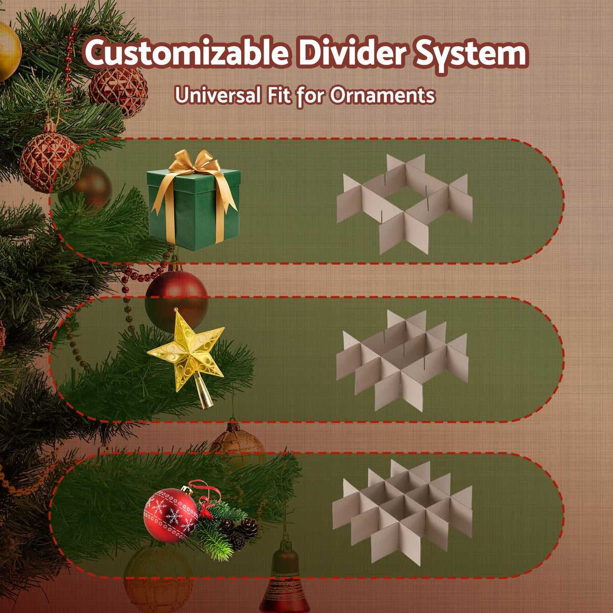 Christmas Bauble Storage Box, 128 Slots – Jingle Jollys
