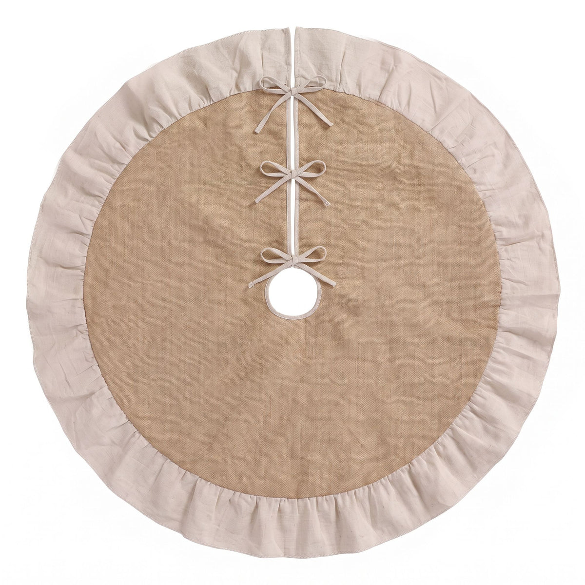 Linen Christmas Tree Skirt, 120 cm – Jingle Jollys