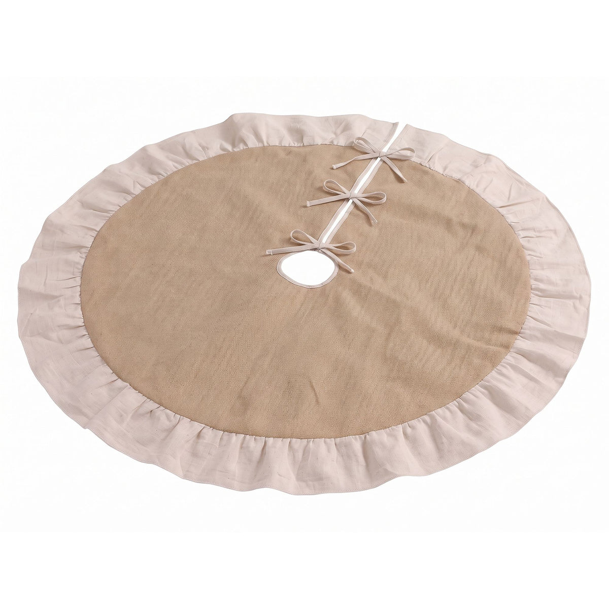Linen Christmas Tree Skirt, 120 cm – Jingle Jollys