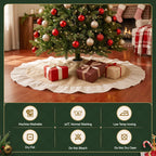 Linen Christmas Tree Skirt, 120 cm – Jingle Jollys