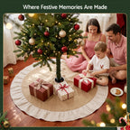 Linen Christmas Tree Skirt, 120 cm – Jingle Jollys