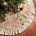 Linen Christmas Tree Skirt, 120 cm – Jingle Jollys