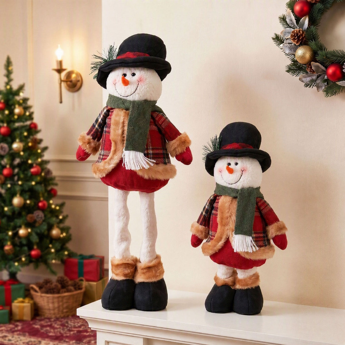 Telescopic Snowman Christmas Ornament, 40-56 cm Tabletop – Jingle Jollys