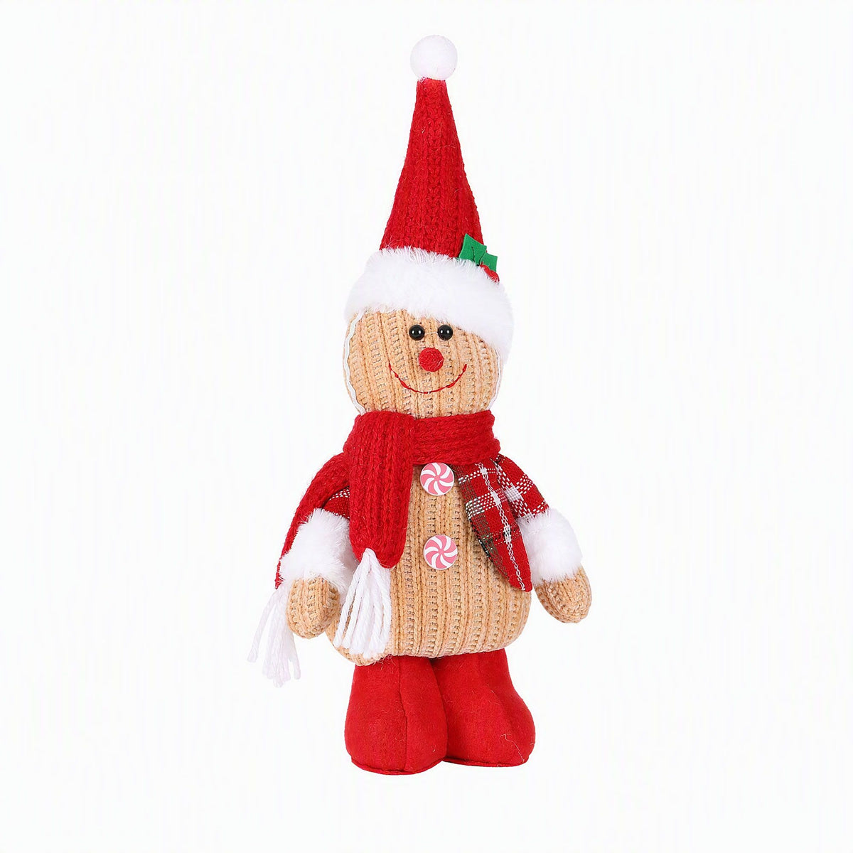 Knitted Gingerbread Man Standing Christmas Ornament – Jingle Jollys