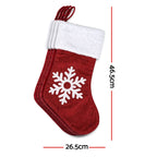 Velvet Christmas Stockings, 46.5 cm Red & White – Set of 4, Jingle Jollys