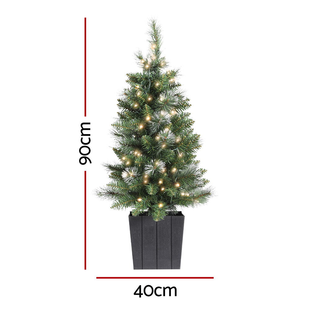 Potted Snowy Christmas Tree, 90 cm – Jingle Jollys