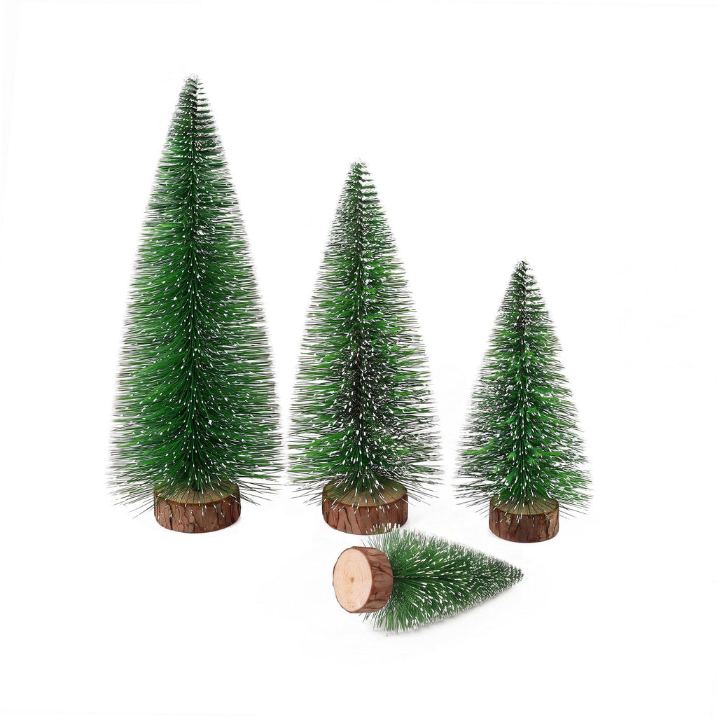 Mini Frosted Christmas Tree Table Decorations, Set of 4 – Jingle Jollys