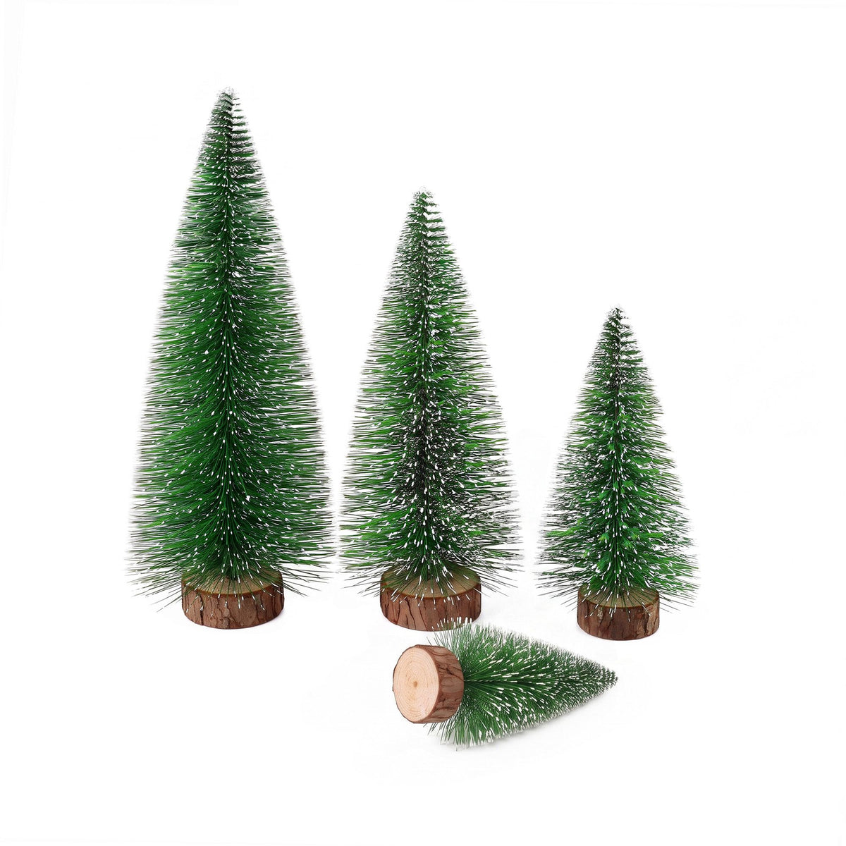 Mini Frosted Christmas Tree Table Decorations, Set of 4 – Jingle Jollys