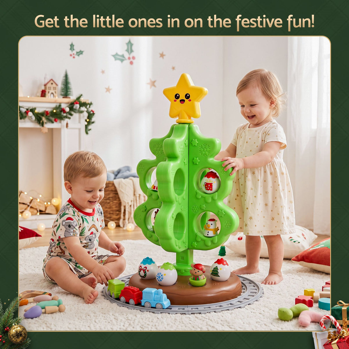 Toddler's First Christmas Tree Toy Set with Train – Jingle Jollys
